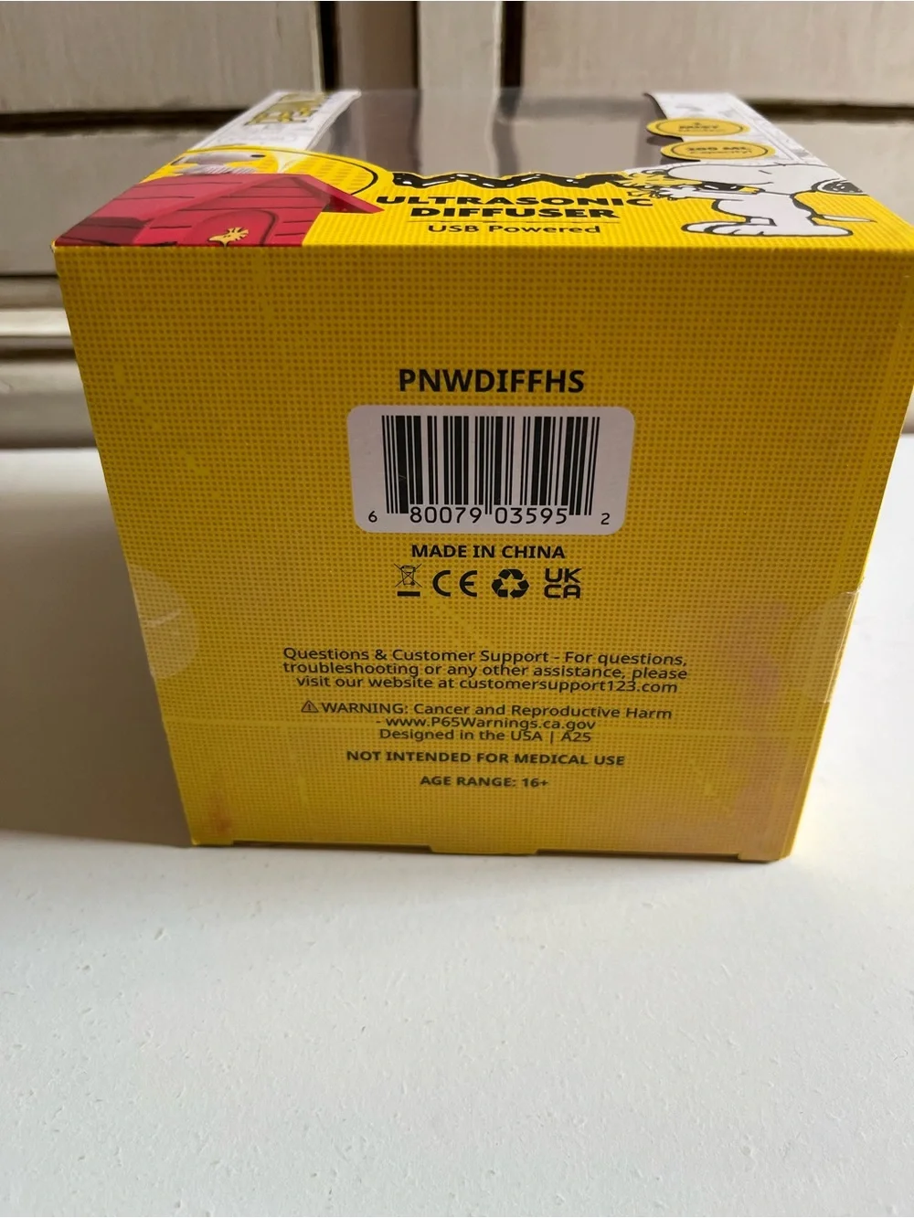 New Peanuts ultrasonic diffuser featuring Snoopy on his iconic red doghouse